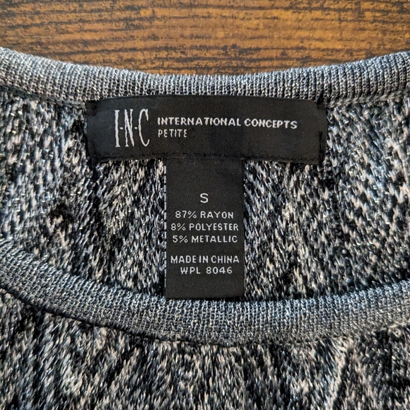 Inc International Concepts Petite Small Chevron Sweater - Picture 2 of 4